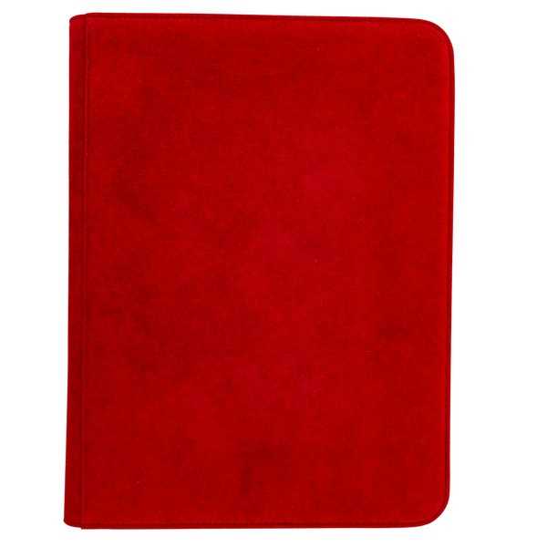 Vivid Deluxe 9-Pocket Zippered PRO-Binder - Red