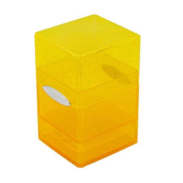 Satin Tower Deck Box - Glitter Yellow