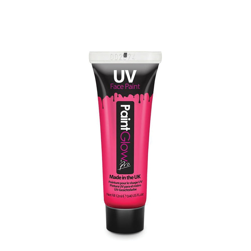 UV Neon Face + Body Paint Pink 10ml Make Up Unisex_1