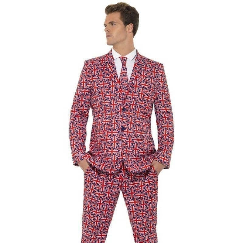 Union Jack Suit Adult Red Blue Patriotic Costume_2