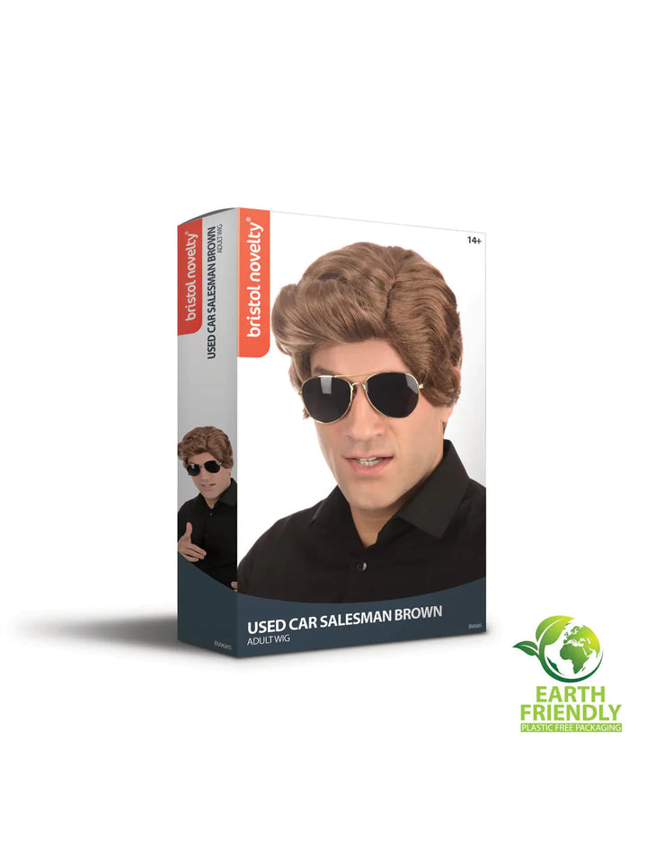 Used Car Salesman Wig Brown 80s Miami Hairdo Used Car Salesman Wig Brown 80s Miami Hairdo