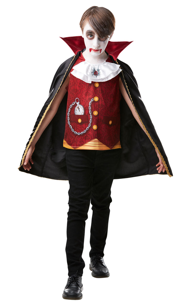 Vampire Boy Costume Dracula Kids Suit_2