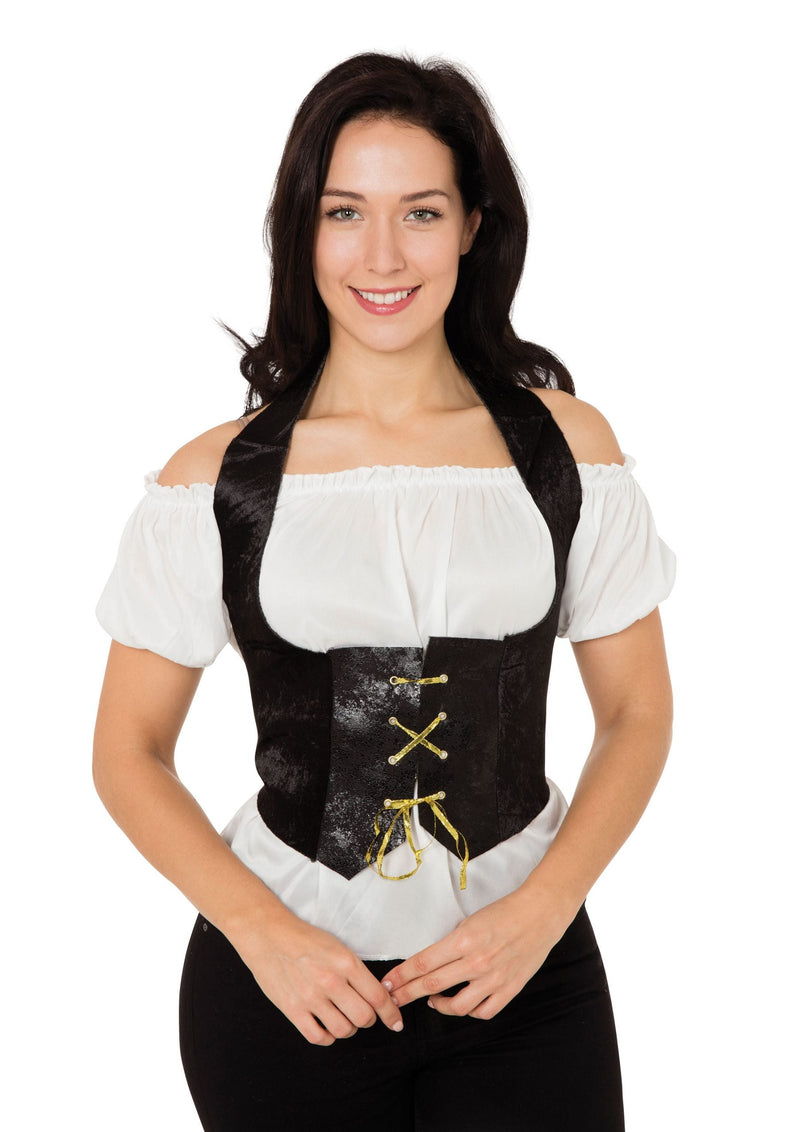 Velvet Corset Black Adult Costume Female_1