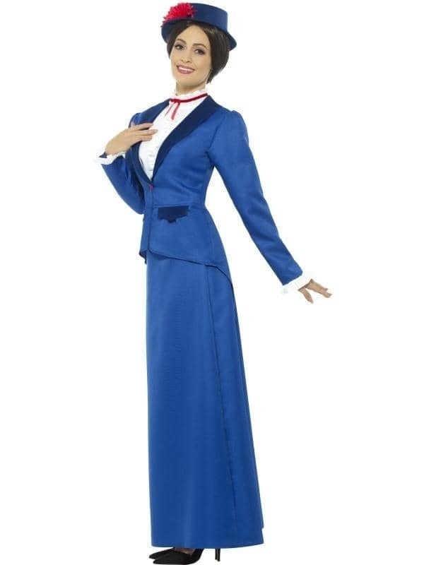 Victorian Nanny Costume Adult Blue_3