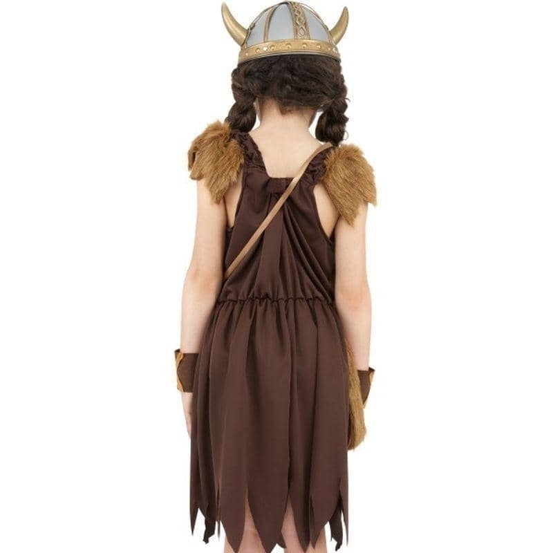 Viking Girl Costume Kids Brown_3