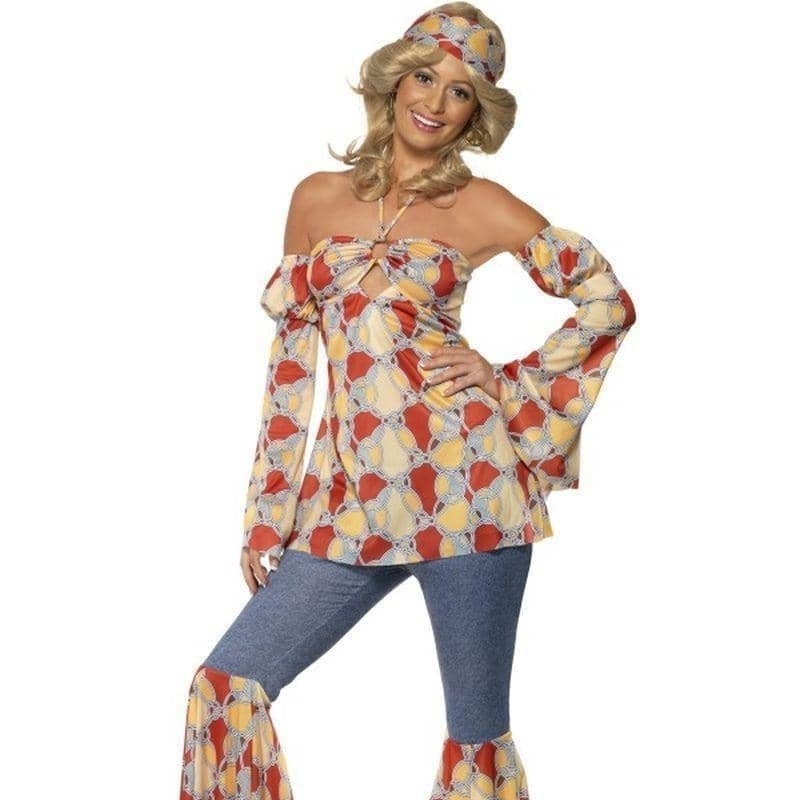 Vintage Hippy 1970s Costume Adult Multi Coloured_3