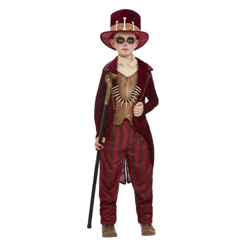 Voodoo Witch Doctor Costume Burgundy_1