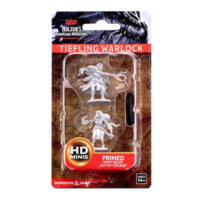 D&D Unpainted Miniatures: Female Tiefling Warlock