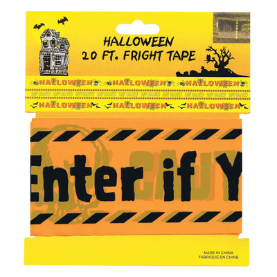 Warning Tape 20ft Halloween Decoration Scary Banner Fright Tape_1