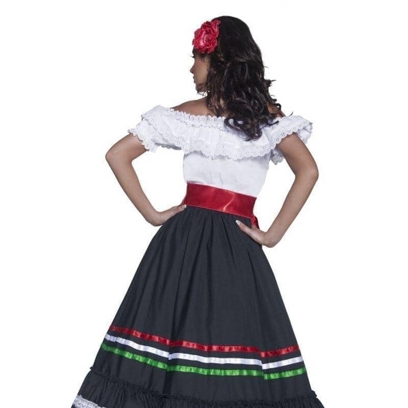 Western Sexy Senorita Authentic Costume Adult Dress White_2