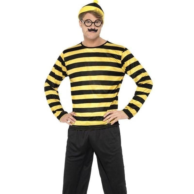 Wheres Wally Odlaw Costume Adult Black Yellow – Mad Distribution ...