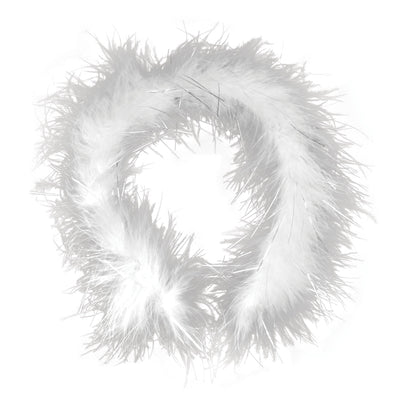 White Tinsel Feather Headband Costume Accessory_1