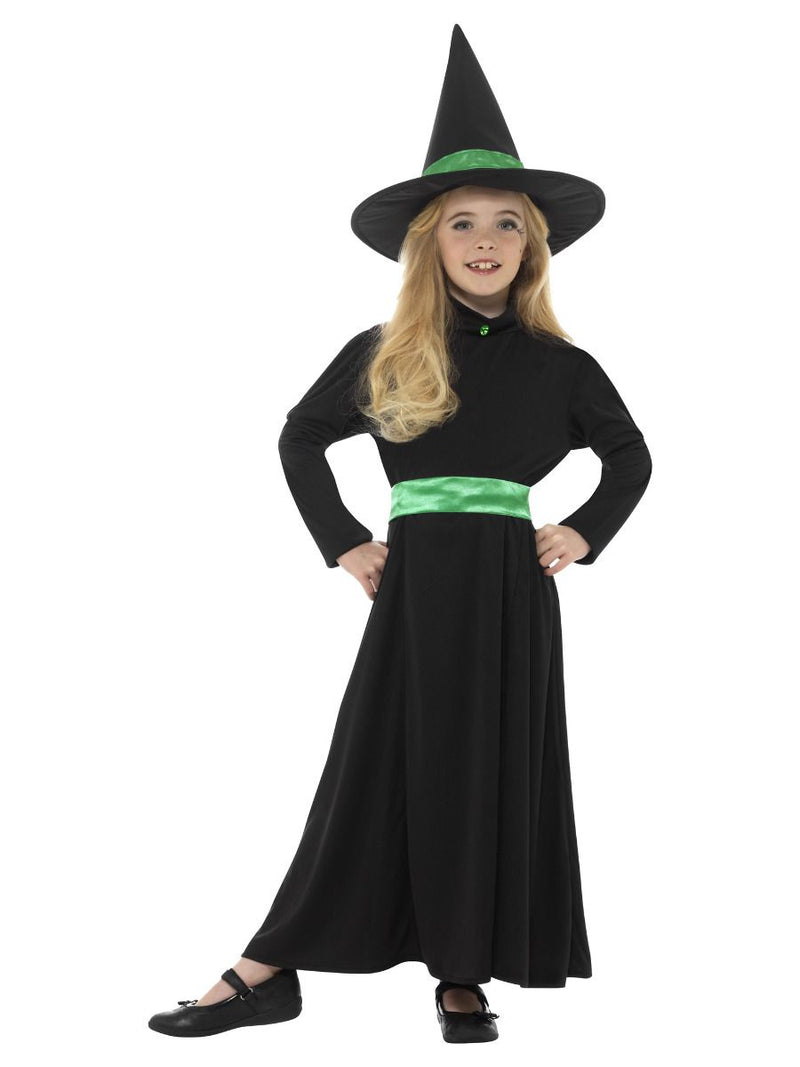 Wicked Witch Costume Kids Black Green_5