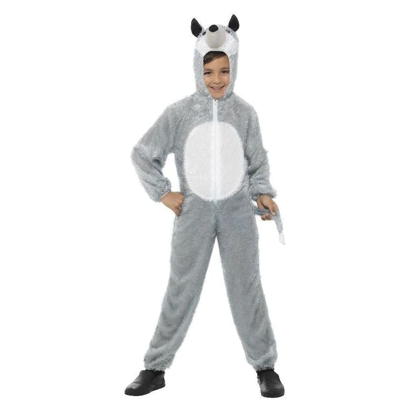 Wolf Costume Kids Jumpsuit Grey White_2