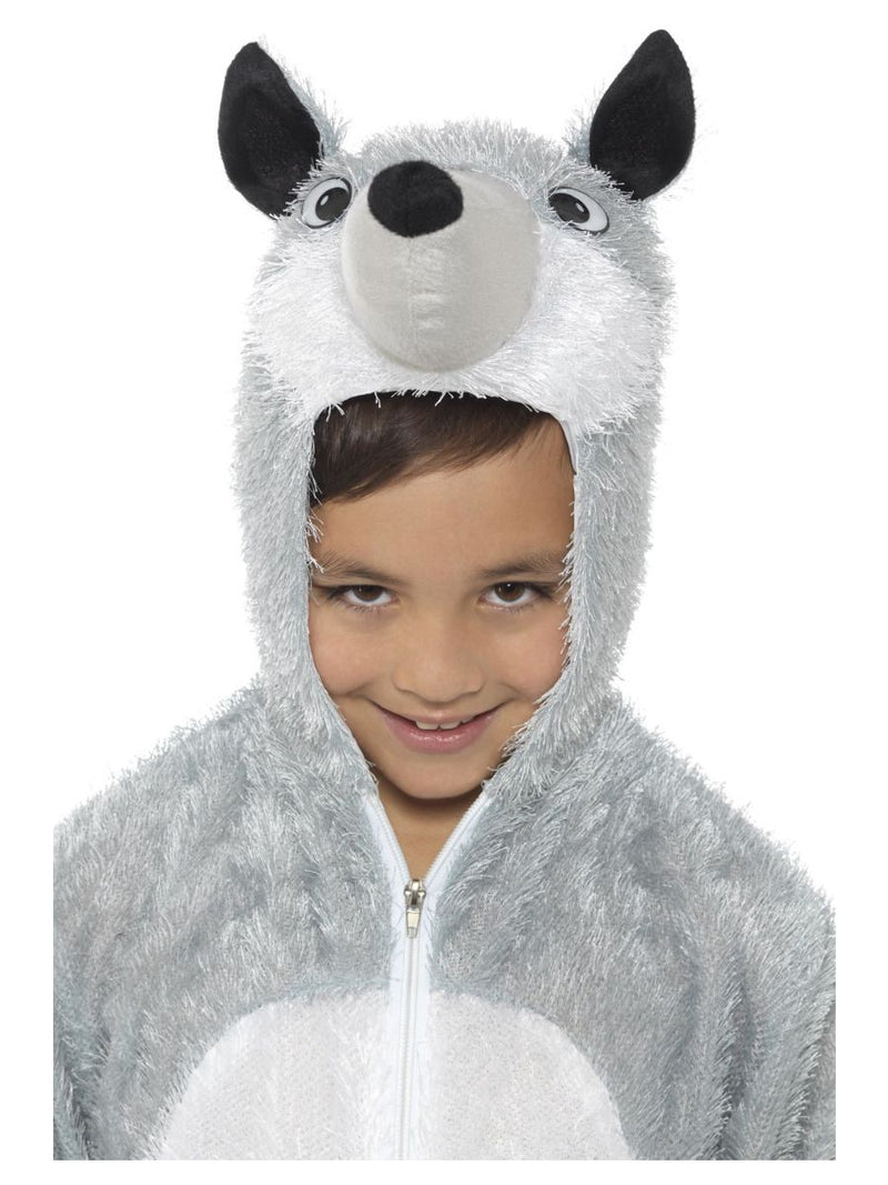 Wolf Costume Kids Jumpsuit Grey White_3