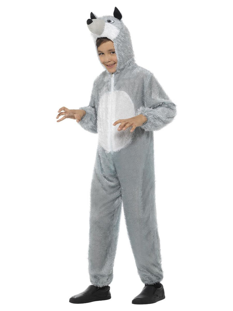 Wolf Costume Kids Jumpsuit Grey White_4