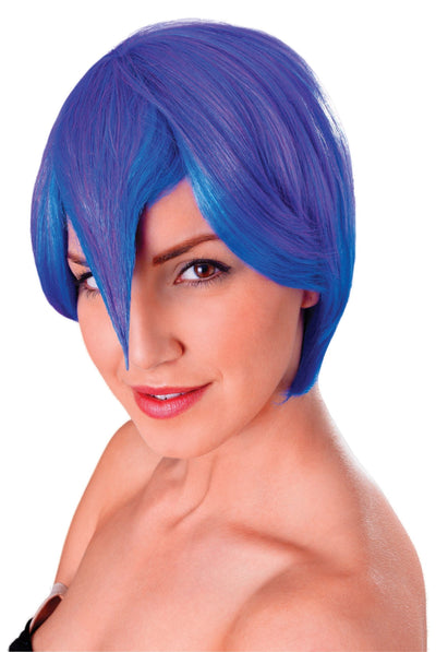 Womens Cosplay Manga Blue Purple Wigs Female Halloween Costume_1