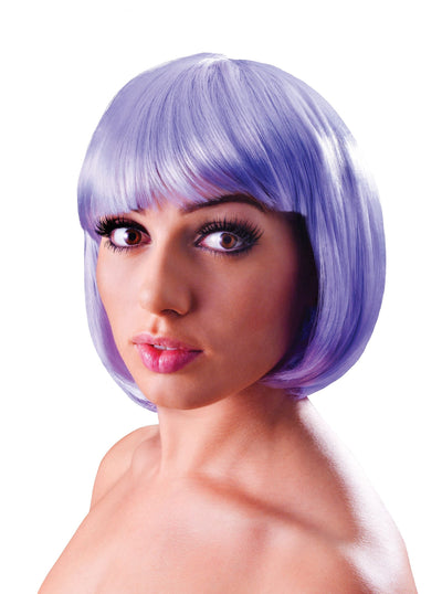 Womens Elegant Bob Lilac Wigs Female Halloween Costume_1