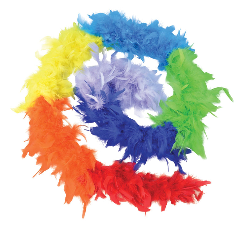 Womens Feather Boa Rainbow Costume Accessories Female Halloween_1