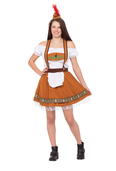 Womens Geman Country Bar Girl Adult Costume Oktoberfest Dress_1