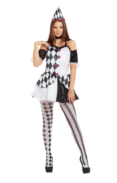 Womens Harlequin Female Adult Costume Halloween_1