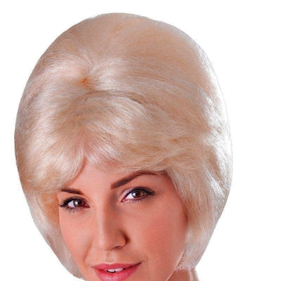 Womens High Beehive Wig Blonde Wigs Female Halloween Costume_1