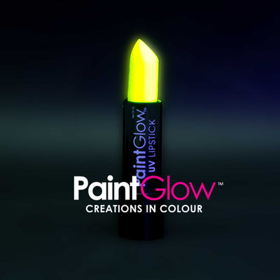 Womens UV Lipstick Neon Yellow Make Up Female Halloween Costume_1