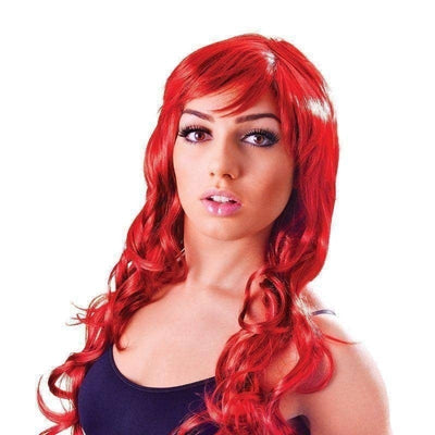 Womens Vixen Wavy Red Passion Wigs Female Halloween Costume_1