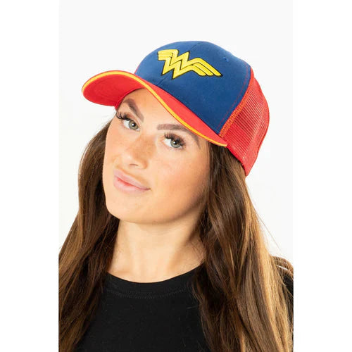 Wonder Woman Blue Red Trucker Cap WW84 Adult_1