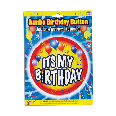 Birthday Jumbo Button Pin My Bday Red_1 x72207