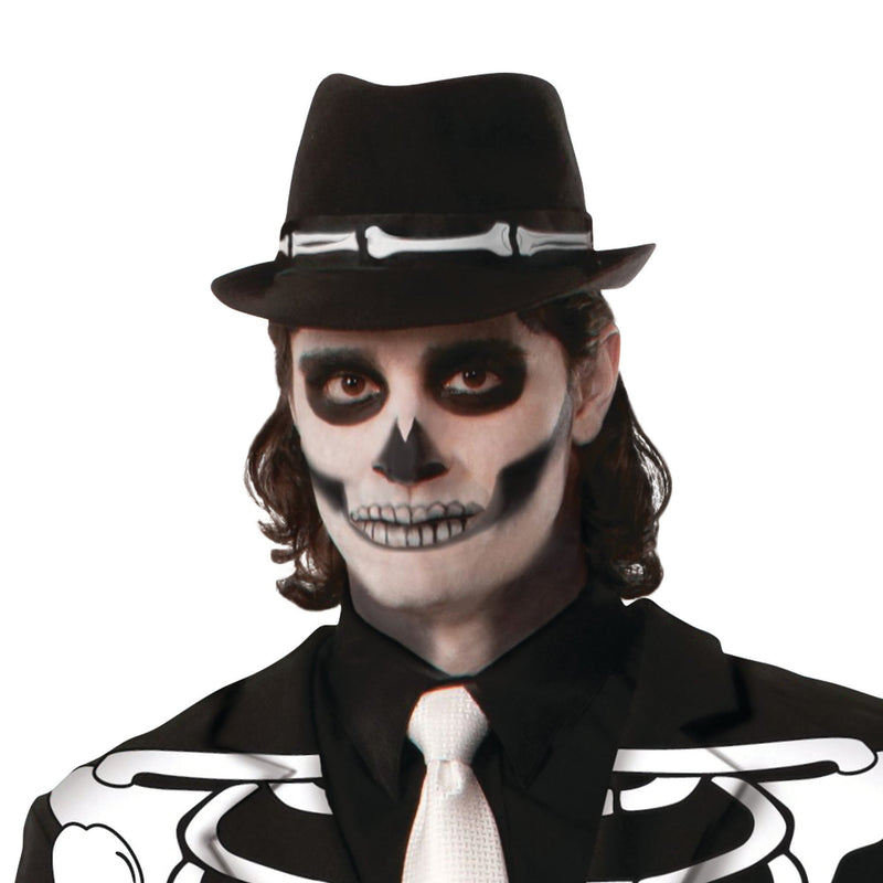 Skeleton Fedora Black Hats Male_2 