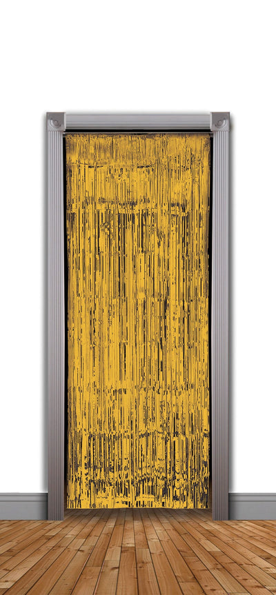 Doorway Curtain Gold Tinsel 240x94cm Party Goods Unisex_1 X76011