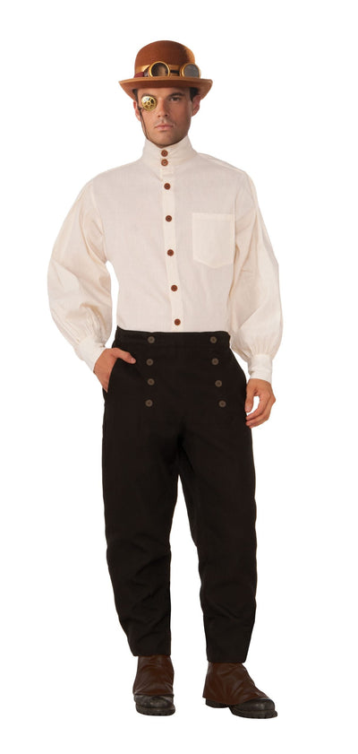 Steampunk Shirt Beige Adult Costume Male Upto Chest 42"_1 X76371