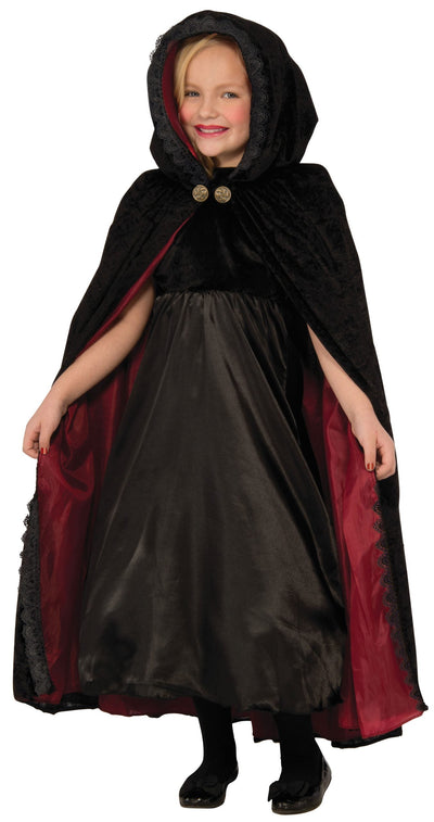 Gothic Vampiress Cape Childs Childrens Costume Female_1 X76421