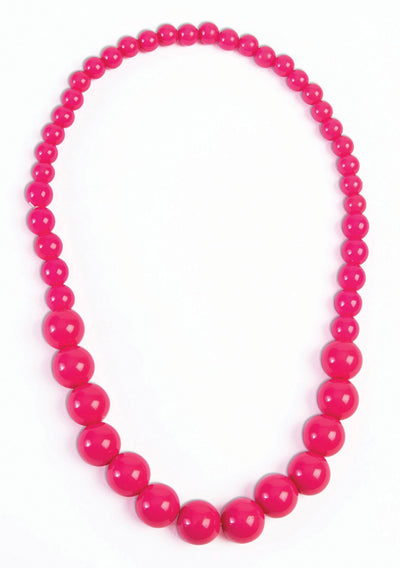 Pop Art Big Pearl Necklace Hot Pink Costume Accessories Female_1 X76703