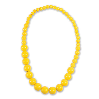 Pop Art Big Pearl Necklace Yellow Costume Accessories Female_1 X76705