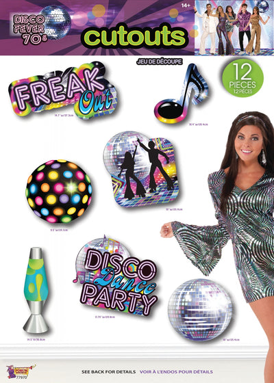 Disco Party Cut Outs 12pc Goods_1 X77970