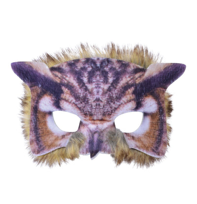 Owl Face Mask Realistic Plumage Plastic Masks Cardboard_1 X78697