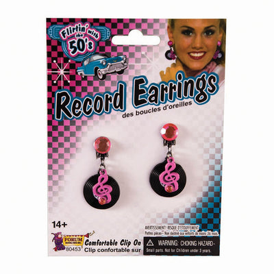 Rock + Roll Record Earrings_1 X80453