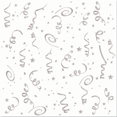 Silver Confetti Napkins Lge. 16 Pack_1 X81984