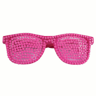 Glasses 80s Rhinestone Neon Pink_1 x82642