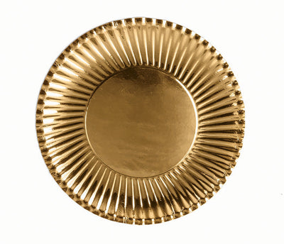 Gold Paper Plates Sml. 10 Pack 18cm_1 X82935