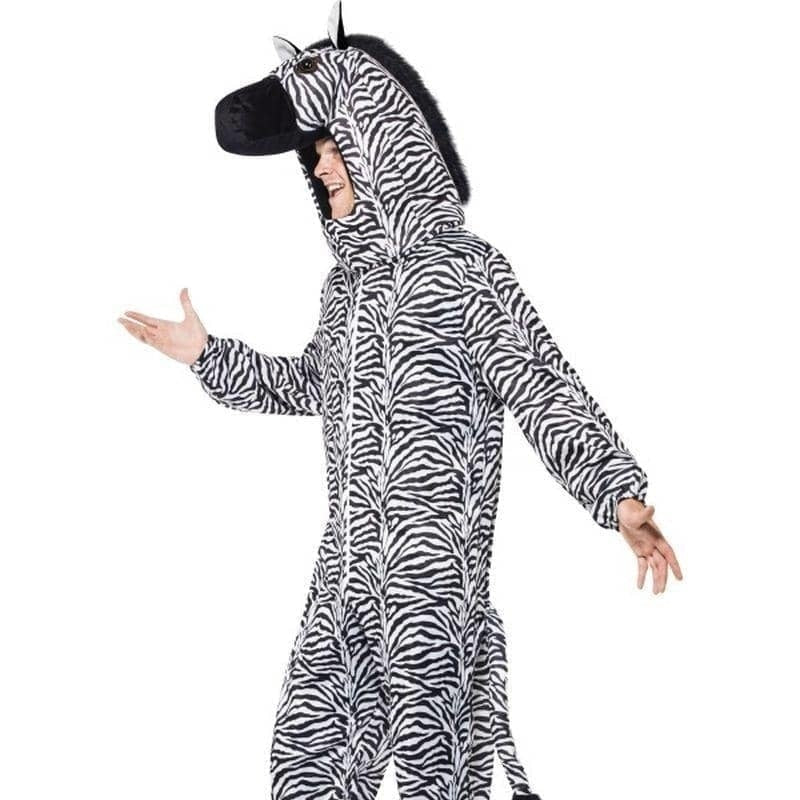 Zebra Costume Adult Black And White Jumpsuit_3