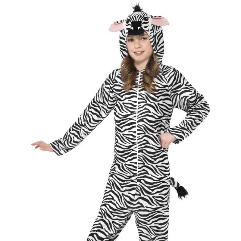 Zebra Costume Kids Black White Onesie_1