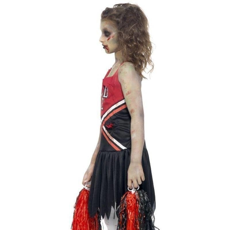 Zombie Cheerleader Costume Kids Red Black_3