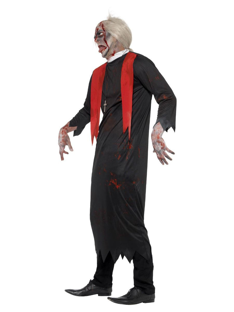 Zombie High Priest Mens Costume Black Red_3