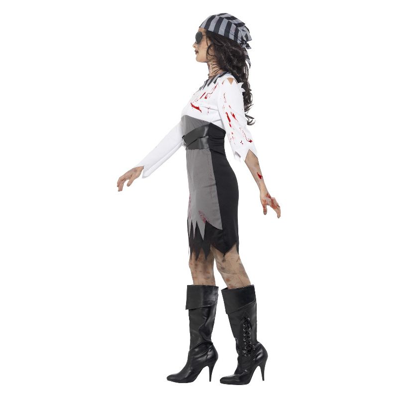 Zombie Pirate Lady Costume Grey Dress_3