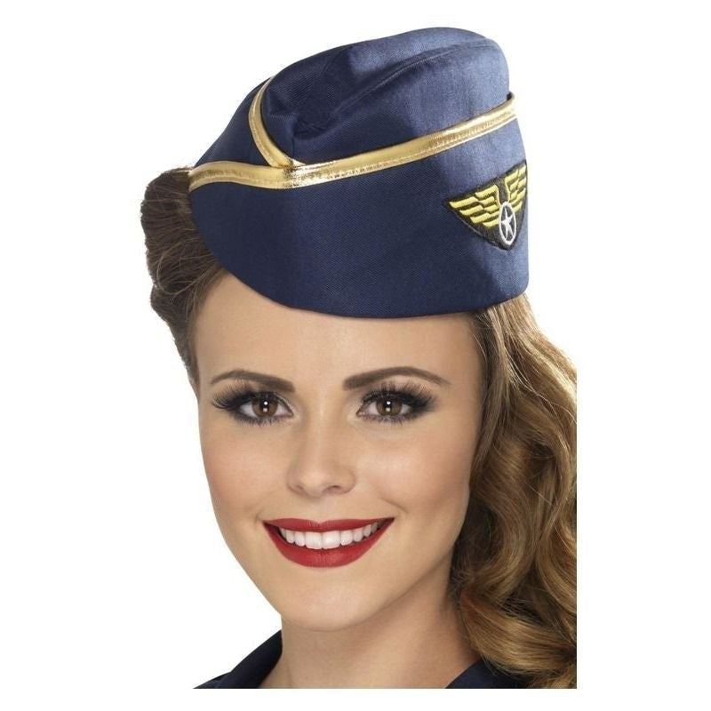 Air Hostess Hat Adult Blue_2 