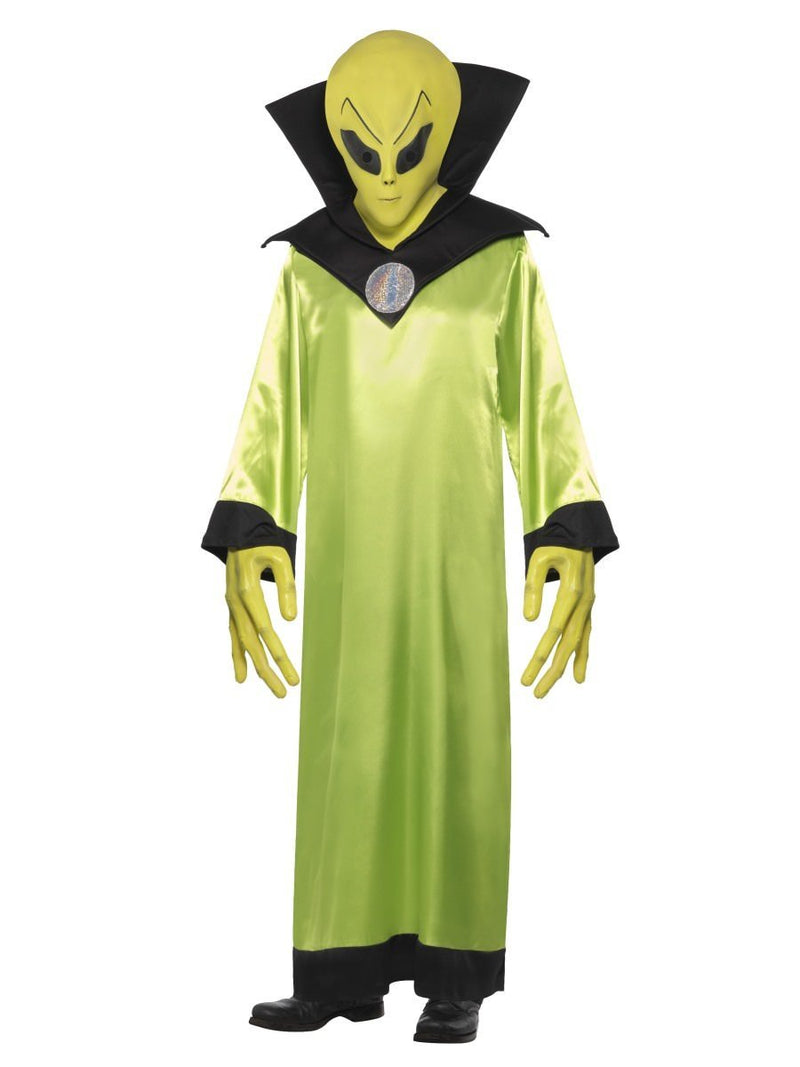 Alien Lord Costume Adult Robe Green Black Glow In The Dark