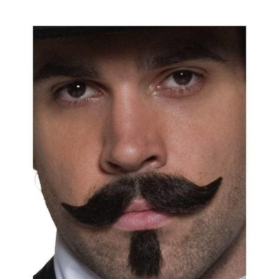 Authentic Western Gambler Moustache Adult Brown_1 sm-31129